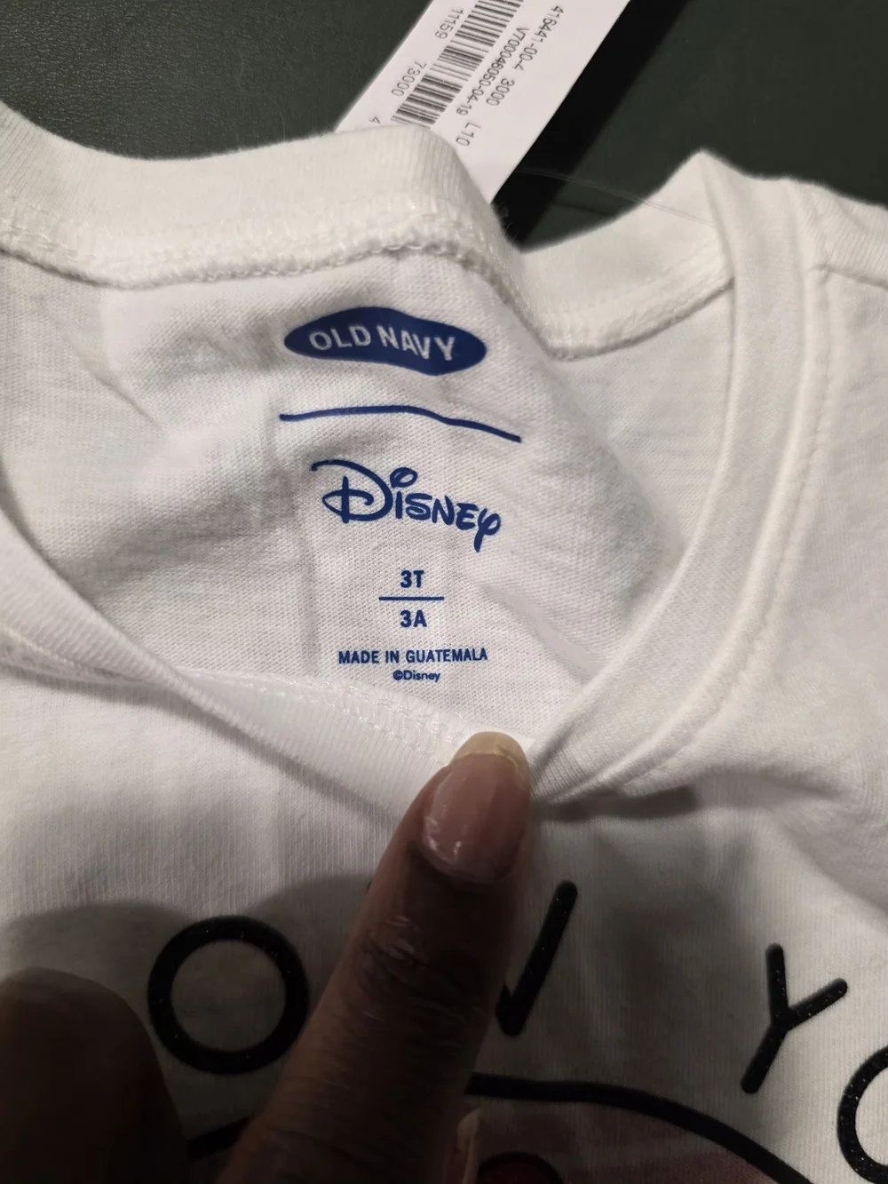 Old Navy White Minnie Mouse Tee with Pink Bow Graphic